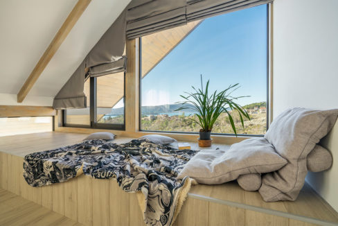 master bedroom and Tivat bay view